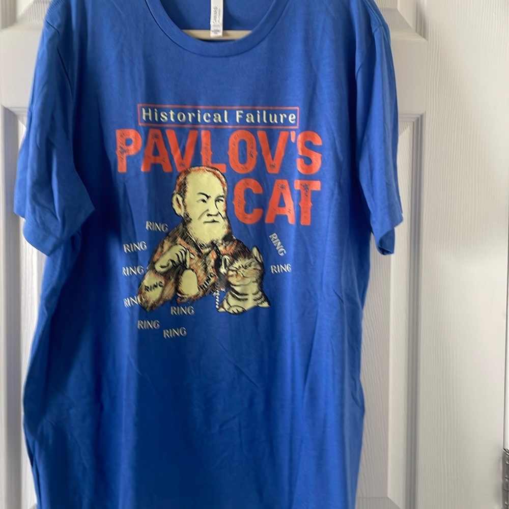 Men’s Graphic Tee Cotton/Poly Blue XXL